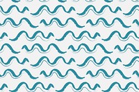 Cute wavy lines background pattern blue design psd