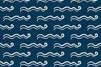 Cute wavy lines background pattern design vector