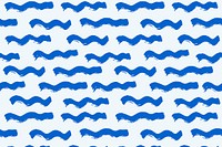 Cute wavy pattern background blue design vector