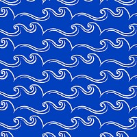 Aesthetic ocean waves background pattern design vector