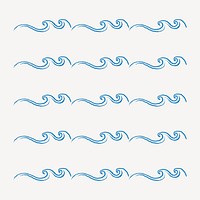 Wave pattern brush, compatible with illustrator vector