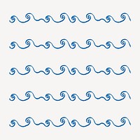 Ocean wave pattern brush, compatible with illustrator vector