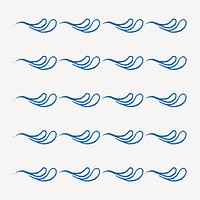 Wave pattern brush, compatible with illustrator vector