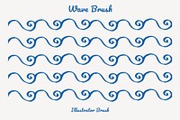 Wave pattern brush, compatible with illustrator vector