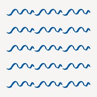 Wave pattern brush, compatible with illustrator vector