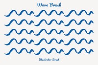 Wave pattern brush, compatible with illustrator vector