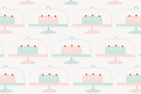 Cute cakes pattern background, seamless design