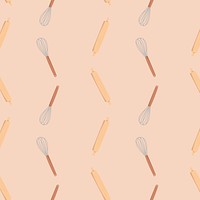 Cute kitchen seamless pattern background, illustration vector