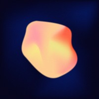 Pink and peach tone gradient blob shape, colorful image