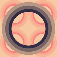 Geometric circle background, abstract circle retro style vector