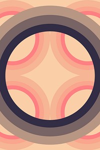 Geometric background, abstract circle retro style vector