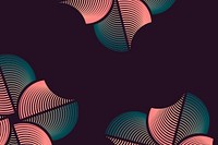 Abstract floral geometric background, modern retro style psd