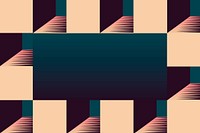 Square pattern frame background, 3d cube geometric design vector