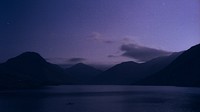 Purple nature desktop wallpaper, travel photo from the Wast Water lake in England