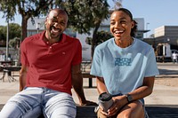 Happy African American couple enjoying summer date