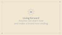 Inspirational quote blog banner template, minimal living forward graphic psd