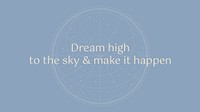 Spiritual quote blog banner template, minimal dream high graphic psd