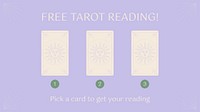 Minimal blog banner template, tarot card reading, marketing ad psd