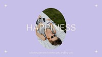 Spiritual quote blog banner template, minimal happiness graphic psd