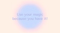 Inspirational quote blog banner template, pastel gradient graphic psd