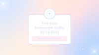 Spiritual notification blog banner template, pastel gradient graphic psd