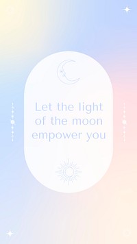 Inspirational quote instagram story template, aesthetic graphic psd