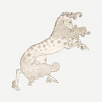 Horse, vintage animal illustration