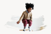 Young kid having a fun time image element