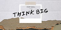 Think big Twitter post template, editable design psd