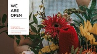 Florist Facebook event cover template psd