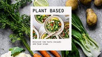 Vegan Facebook event cover template psd