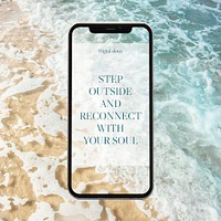 Digital detox Instagram post template, editable text psd