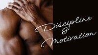 Sports aesthetic blog banner template, man flexing muscle psd