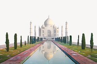 Taj Mahal border collage element, travel destination psd