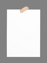 White paper mockup frame, glittery brushstroke psd
