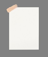 White paper mockup frame, glittery brushstroke psd