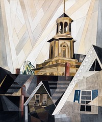 After Sir Christopher Wren (1920) painting in high resolution by Charles Demuth. Original from The MET Museum. Digitally enhanced by rawpixel.