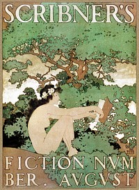 Naked lady vintage poster, Scribner's fiction number (1897) by Maxfield Parrish. Original from Library of Congress. Digitally enhanced by rawpixel.
