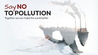 No pollution, blog banner template, editable remixed media design psd