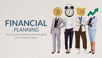 Financial planning banner template, business remixed media psd