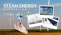 Clean energy Powerpoint presentation template psd