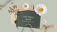 Get well blog banner template psd