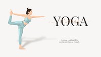 Yoga class blog banner template psd