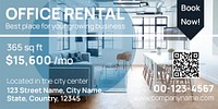 Office rental Twitter ad template, editable text psd