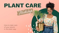 Plant workshop PowerPoint presentation template, gardening campaign psd