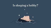 Sleeping hobby  blog banner template, editable design  psd