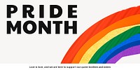 Pride month Twitter post template, LGBTQ community support campaign psd