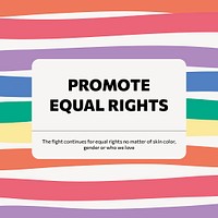 Equal rights Instagram post template, Pride Month celebration psd