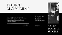 Project management presentation editable template, professional business   psd