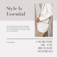 Feminine fashion Instagram post template psd